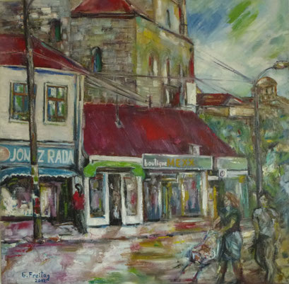 PRIZREN | 2012, Öl auf Leinwand, 100 x 100 cm, Privatsammlung