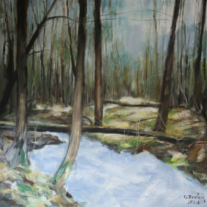 AU WIHLERING | 2021, Öl auf Leinwand, 120 x 120 cm