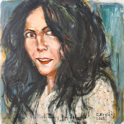 ASIE DUKA | 2023, Öl auf Leinwand, 80 x 80 cm