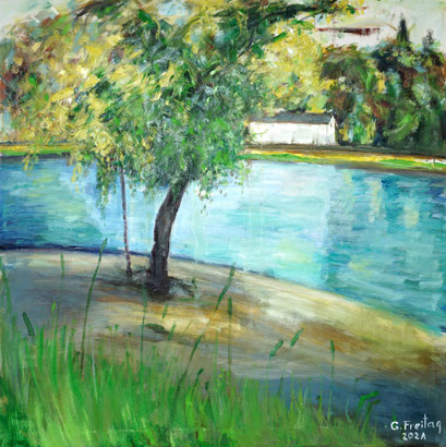 ALTURFAHR | 2021, Öl auf Leinwand, 120 x 120 cm