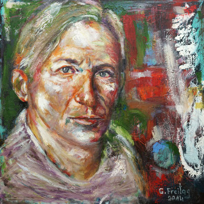 SELBSTBILDNIS | 2014, Öl auf Leinwand, 70 x 70 cm