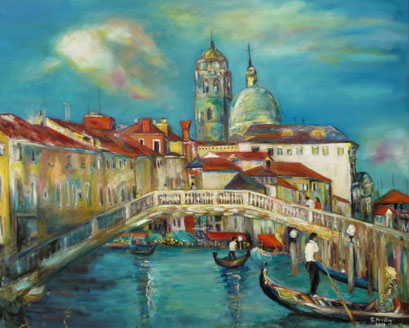 SCALZI BRÜCKE IN VENEDIG | 2012, Öl auf Leinwand, 120 x 150 cm, Privatsammlung