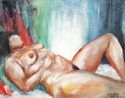 AKT LIEGEND | 2013, Öl auf Leinwand, 100 x 80 cm