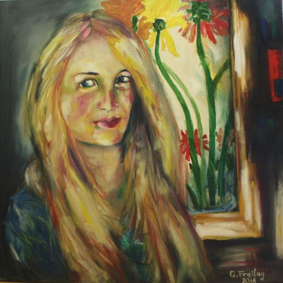 MIRJETA 2| 2011, Öl auf Leinwand, 70 x 70 cm