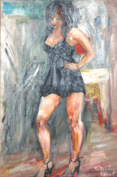DAS MODELL | 2013, Öl auf Leinwand, 60 x 90 cm