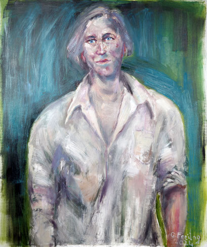 SELBSTBILDNIS | 2024, Öl auf Leinwand, 120 x 100 cm