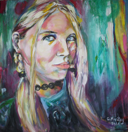 MIRJETA 1| 2011, Öl auf Leinwand, 70 x 70 cm