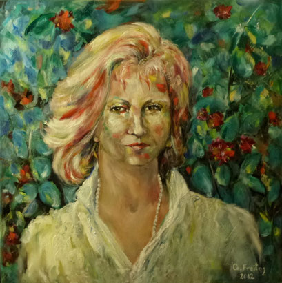 MARGARETE | 2012, Öl auf Leinwand, 80 x 80 cm, Privatsammlung