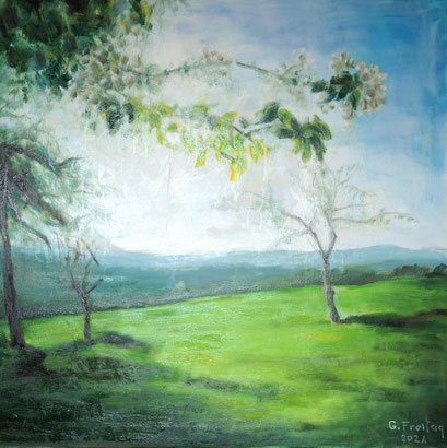 PFENNINGBERG | 2021, Öl auf Leinwand, 120 x 120 cm