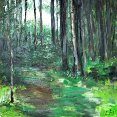 AU WIHLERING 5 | 2021, Öl auf Leinwand, 120 x 120 cm