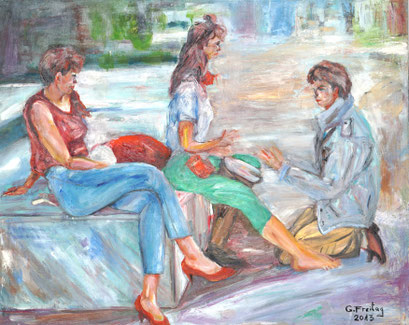PARISER JUGEND | 2013, Öl auf Leinwand, 100 x 80 cm  