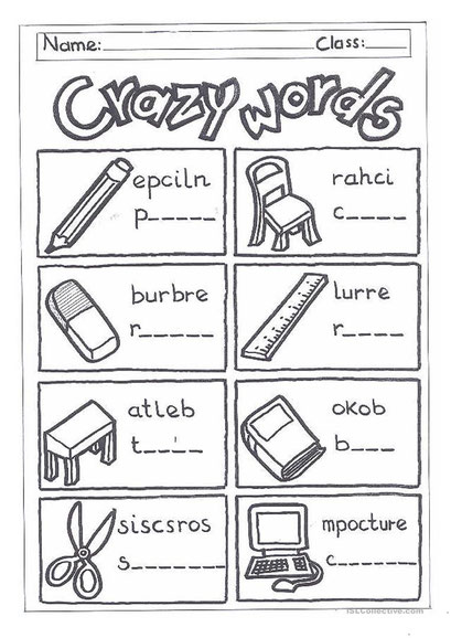 Complete the words putting the letters in order.