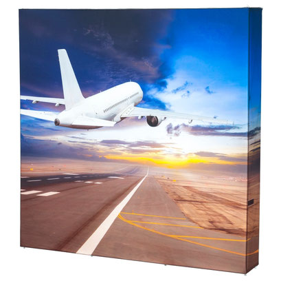 Popup-Messewand mit Stoffdruck