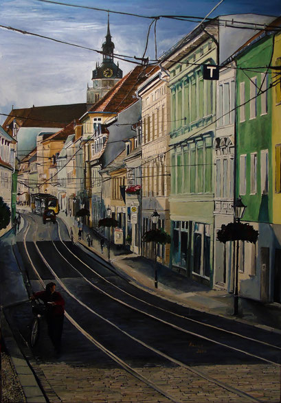 Hauptstraße, Brandenburg an der Havel, 70x100 cm, 2016 (verk.)
