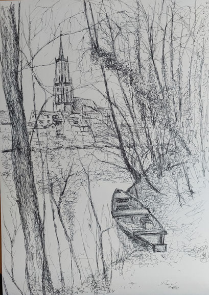 St.-Marien-Andreas-Kirche, Rathenow. 50x70 cm, 2022