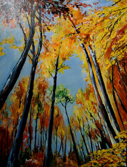 Buchen, Herbstfärbung, 60x80cm, 2012