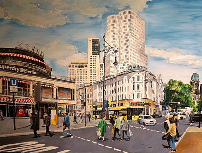 Kranzlereck, Joachimsthaler/Ku'damm (City West), 120x90 cm. 2018