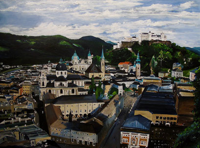Salzburg, Blick auf die Altstadt, 80x60cm, 2013 (verk.)