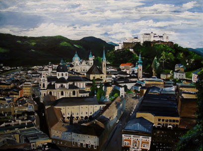 Salzburg, Blick auf die Altstadt, 80x60cm, 2013 (verk.)