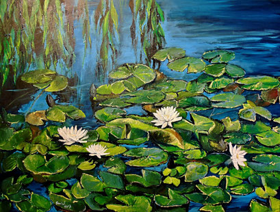 Seerosenteich VI, 120x90 cm, 2017