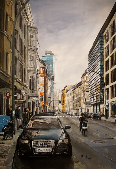 In der Münzstraße, Berlin-Mitte, 70x100 cm. 2019