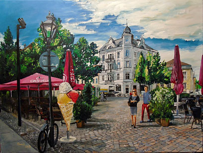 Am Nauener Tor. Potsdam, 80x60 cm, 2017 (verk.)