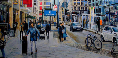Friedrichstraße, Berlin-Mitte, 100x50cm,2017 (verk.)