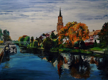 Alter Hafen, Rathenow, 80x60 cm, 2016 (verk.)