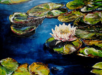 Seerosenblüte, 70x50 cm, 2015