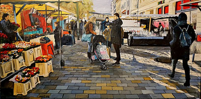Hackescher Markt, Berlin-Mitte, 100x50 cm, 2018