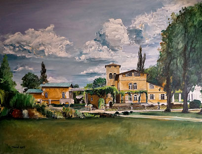 Die Römischen Bäder, Potsdam - Sanssouci, 80x60 cm, 2018 (verk.)