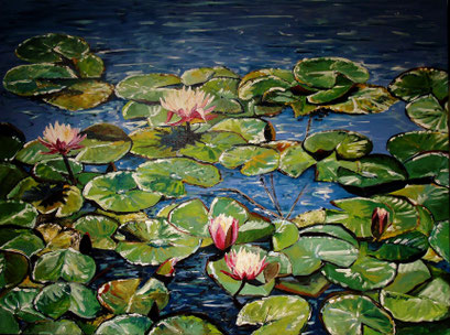 Seerosenteich III, 120x90 cm, 2015