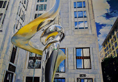 Spiegelungen im "Phönix", Berlin (hinter dem Ritz Carlton), 100x70 cm, 2016
