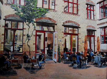Hinterhofcafé, Berlin-Mitte, 80x60cm, 2013 (verk.)