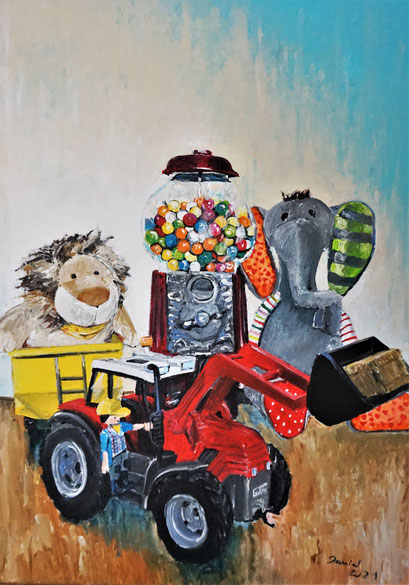 Für Bruno, 50x70 cm, 2021 (Auftragsarbeit)