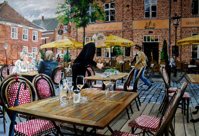 Potsdam, Café, Holländisches Viertel 100x70cm, 2014