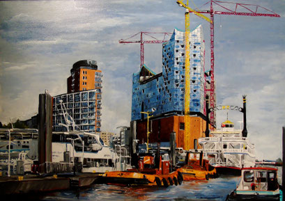 Hamburg, Elbphilharmonie, 100x70, 2012 (verk.)