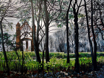 Bismarckturm auf den Weinberg, Rathenow, 80x60 cm, 2016 (verk.)