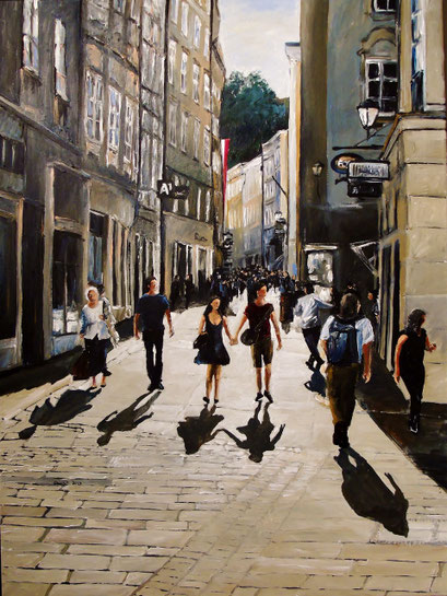 Getreidegasse, Salzburg, 60x80cm, 2013 (verk.)