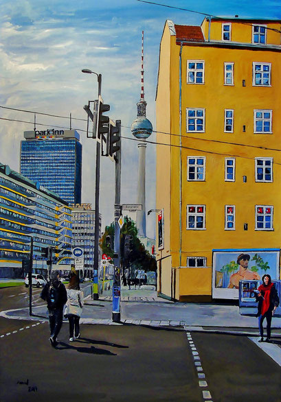 Prenzlauer Allee/Tortstraße, Berlin-Mitte, 70x100 cm, 2017