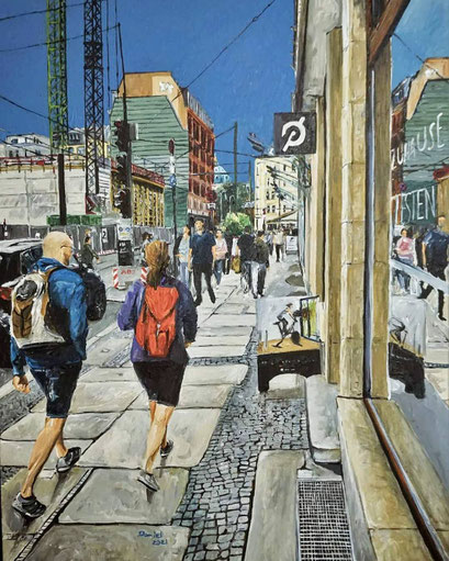 In der Rosenthaler Straße, Berlin-Mitte, 60x80 cm, 2021