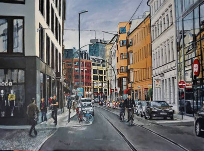 Oranienburger Str./Große Hamburger Str.. Berlin, 120x90 cm, 2020 (verk.)