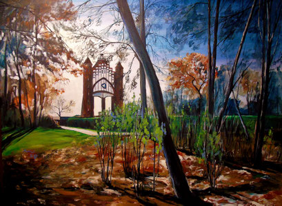 Bismarckturm auf dem Weinberg, Rathenow, 120x90 cm, 2017
