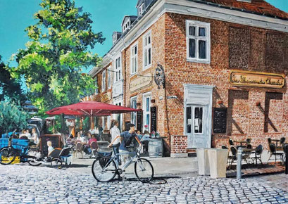 Im Holländerviertel (La Maison du Cocolat), Potsdam. 100x70 cm, 2021 (verk.)