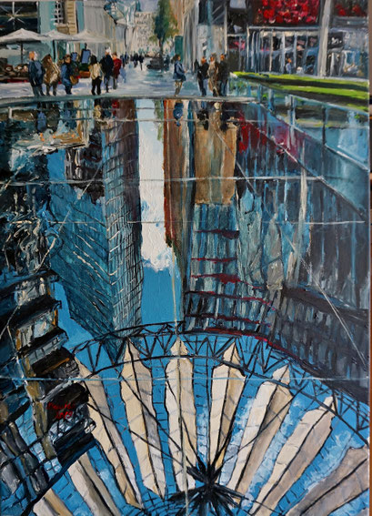 Im Sony Center, 50x70 cm, 2019