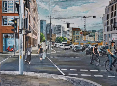 In der Leipziger Straße, Berlin-Mitte, 120x90 cm, 2021
