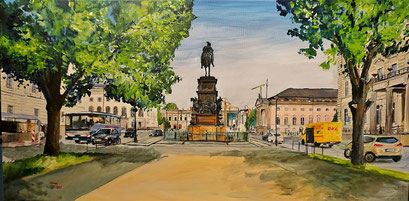 Unter den Linden, 100x50 cm, 2018