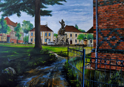 Rathenow, Schleusenplatz, 100x70cm, 2013