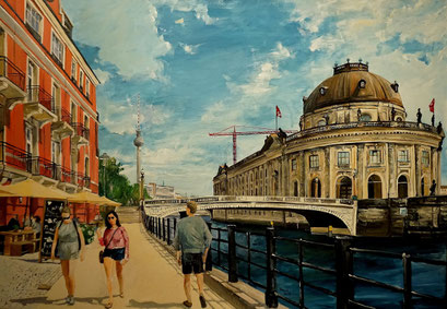 Das Bodemuseum, Berlin-Mitte, 100x70 cm. 2018