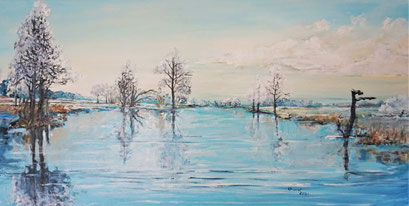 Die Havel im Winter, 100x50 cm, 2021 (verk.)